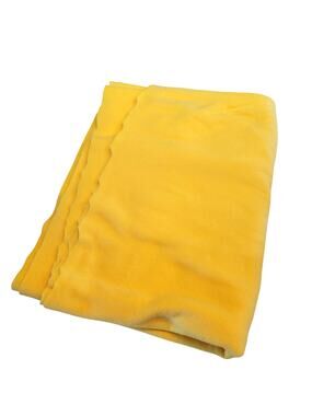 Bright Yellow Fleece Fabric 62 x 20" Soft Warm Material for Craft Sew Remnant